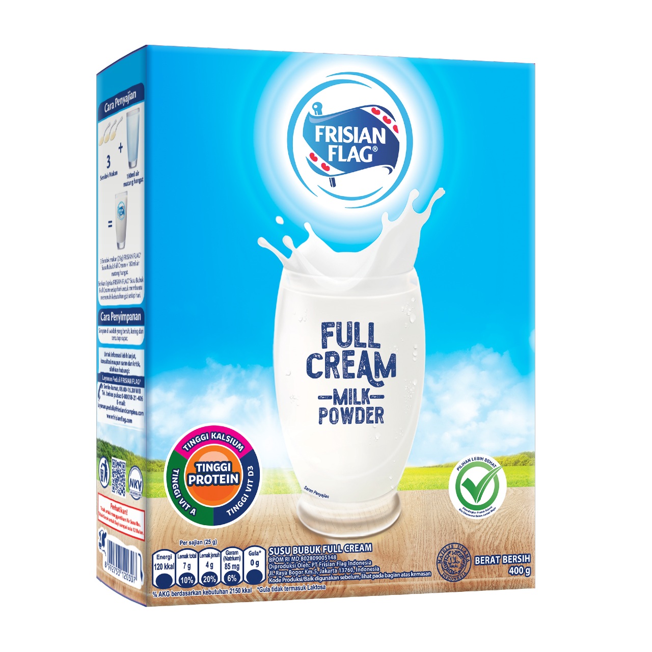 Promo Harga Frisian Flag Susu Bubuk Full Cream 400 gr - Tip Top