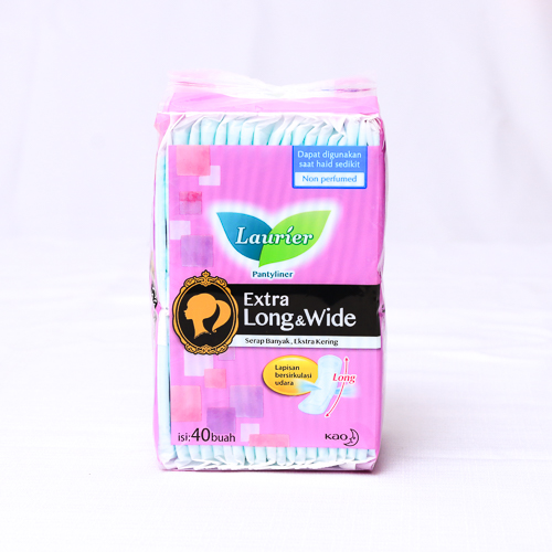Promo Harga Laurier Pantyliner Extra Long & Wide Perfumed 40 pcs - Tip Top