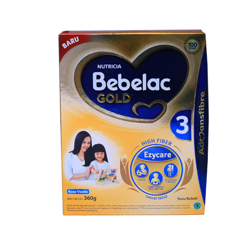 Promo Harga Bebelac 3 Gold Susu Pertumbuhan Vanilla 360 gr - Tip Top