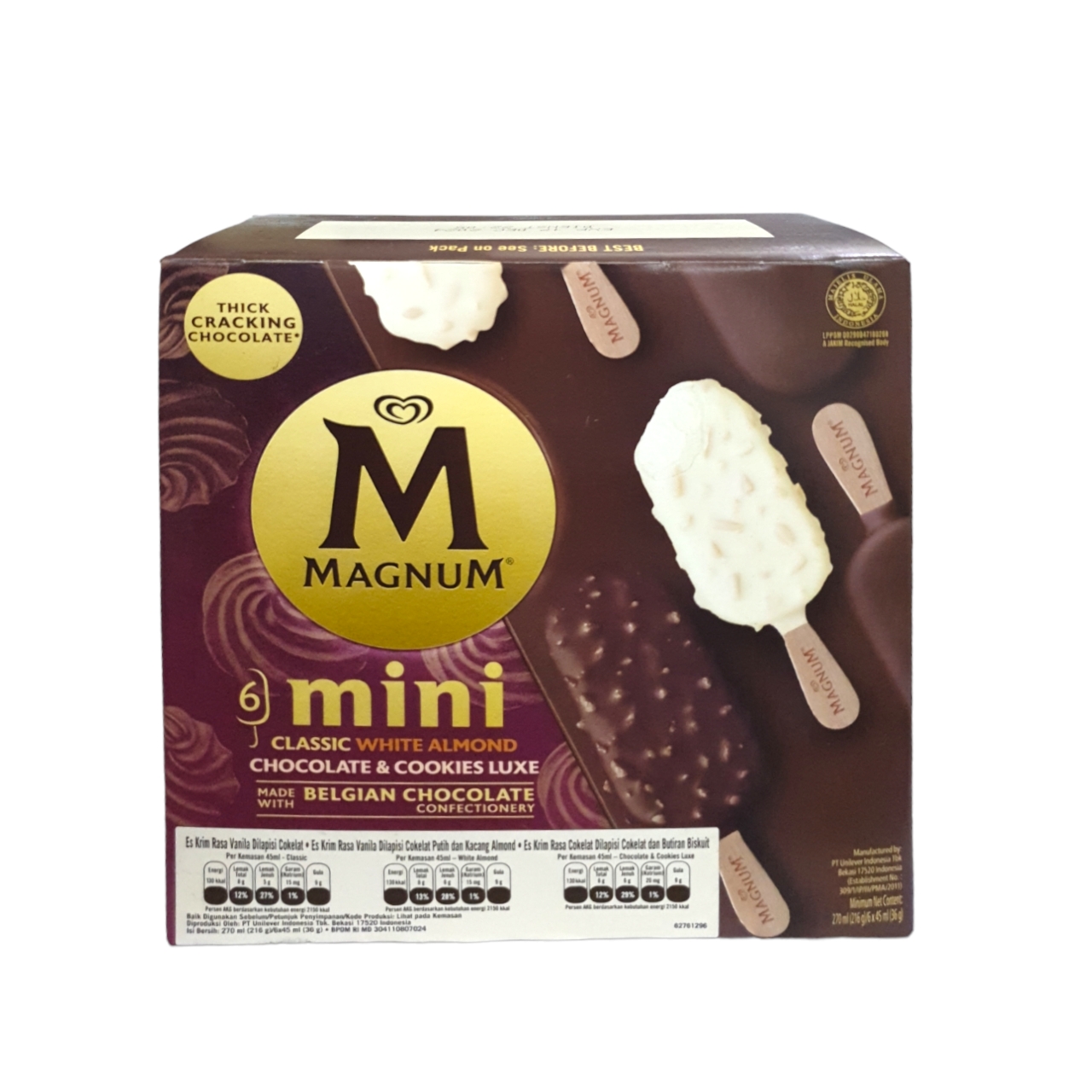 Promo Harga Walls Magnum Mini Classic Almond per 6 pcs 45 ml - Tip Top