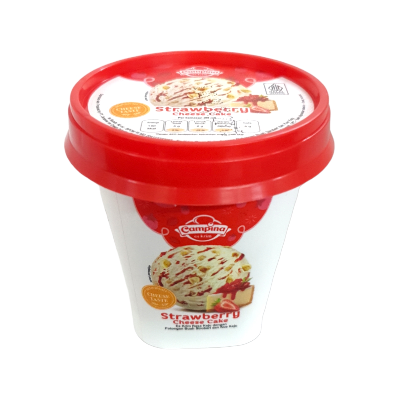 Promo Harga Campina Ice Cream Cake Series Strawberry Cheese Cake 350 ml - Tip Top