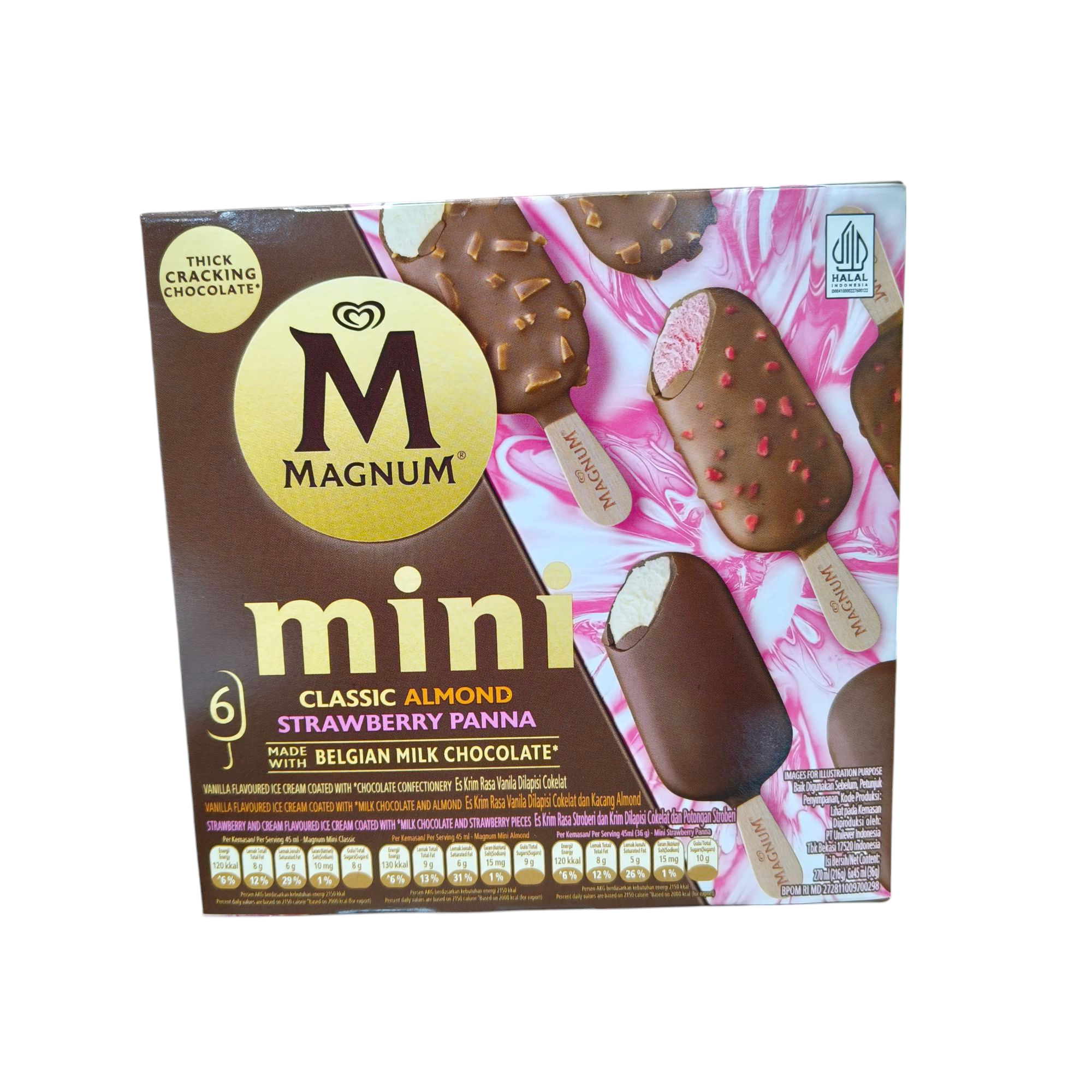 Promo Harga Walls Magnum Mini Classic Almond per 6 pcs 45 ml - Tip Top
